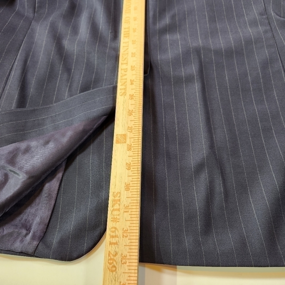 BROOKS Brothers 346 Mens 44L Wool Black Pinstripe Blazer Sport Coat Suit Jacket - Picture 11 of 11